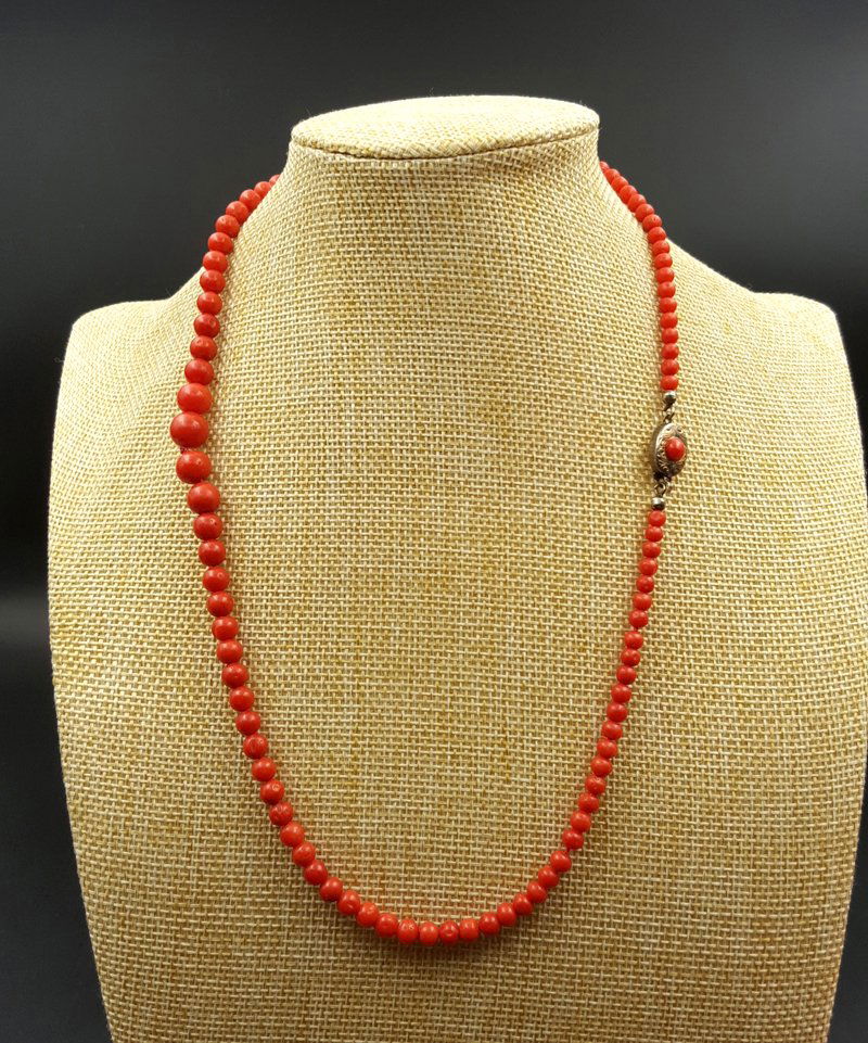 Antique Coral Bead Necklace (1 of 5)