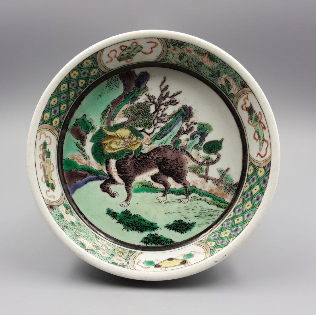 Chinese Wucai Porcelain Brush Wash, 1800s (1 of 6)