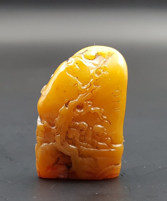 Chinese Soapstone Seal: Height 34