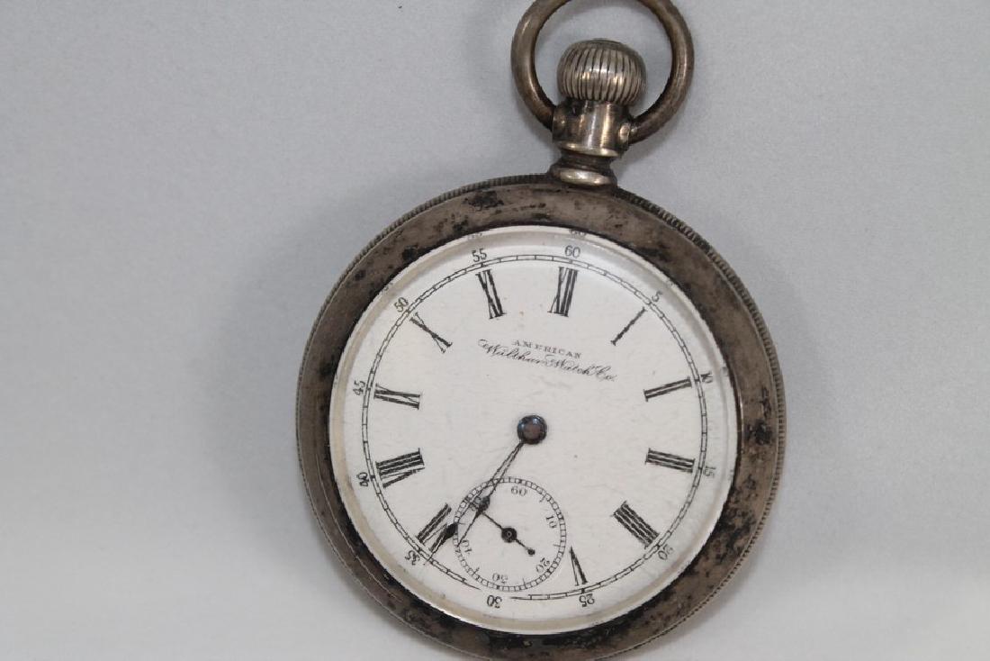 Waltham Pocket Watch: Size 16. Silver case. Not working.