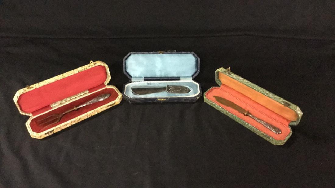 Metal knife fork and shoe horn in decorative boxes: Metal knife fork and shoe horn and decorative boxes 5 Good