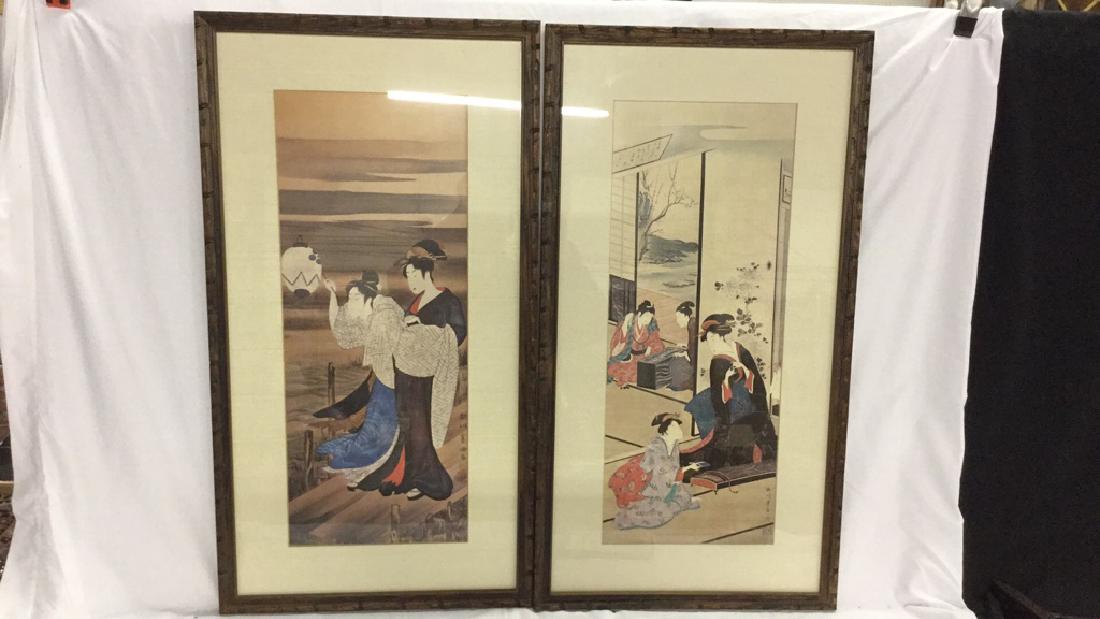 Two framed Asian silks (1 of 3)