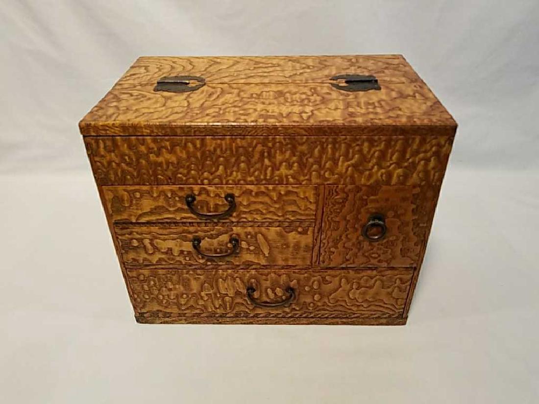 Japanese Vintage Wooden Sewing Box Japanese Tansu (1 of 9)