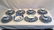 Blue Imari china set of six with extra pieces