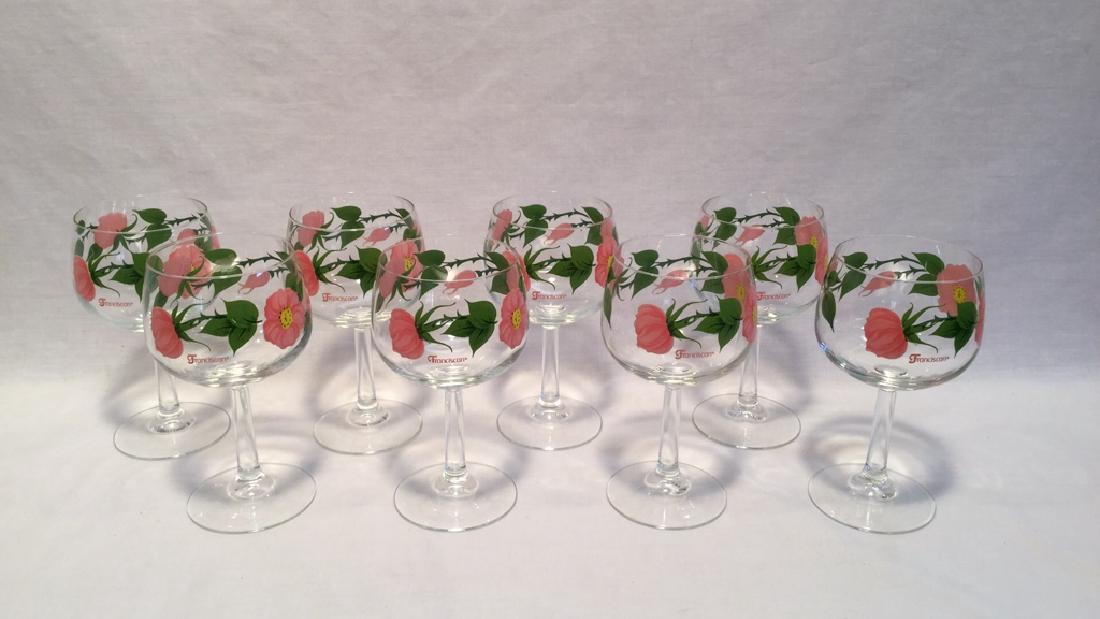 Desert Rose Goblets by Franciscan set of eight (1 of 3)