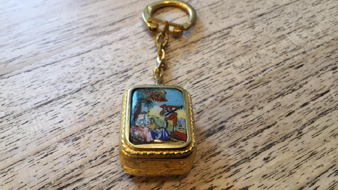 Reuge Miniature Enamal Keychain Music Box