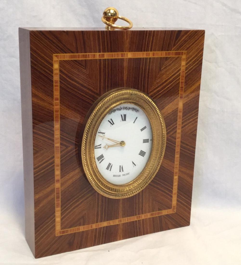 Reuge 4 tunes Wood framed wall clock music box (1 of 11)