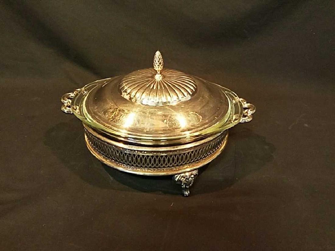 Footed SP Frame and Lid  w/ Pyrex Glass Casserole (1 of 6)