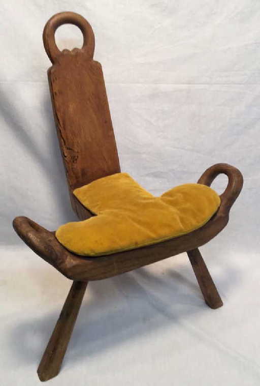 Antique Primitive Hardwood Birthing Chair - Antique Primitive Hardwood Birthing Chair