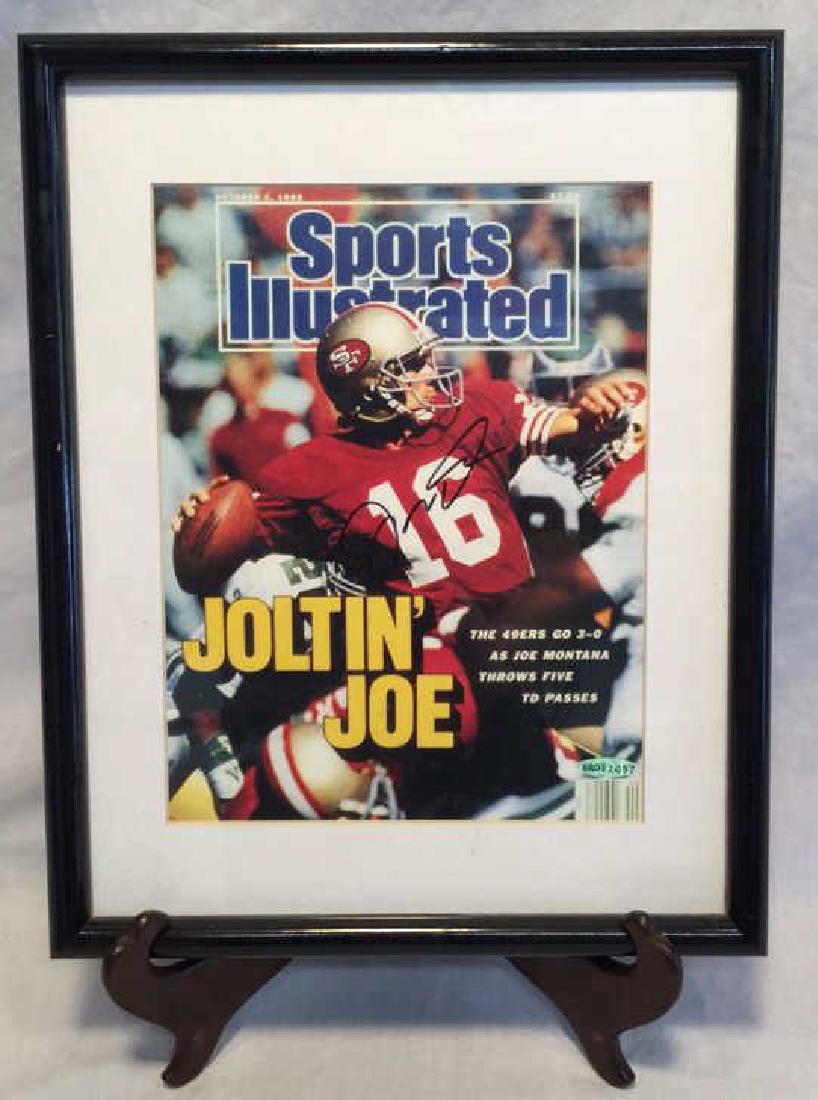 Joe Montana Framed Signed S.I. Magazine Oct '89 (1 of 6)