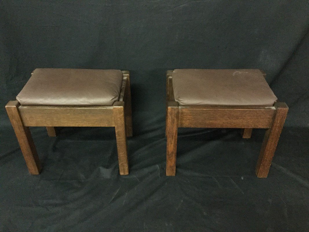 Two leather top arts and crafts Stickley Brothers (1 of 2)