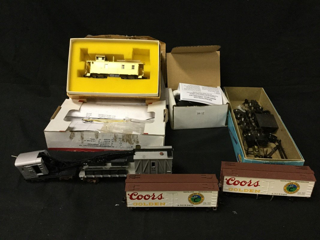 2 Coors Beer cars; 1 Union Pacific crane and work car; (1 of 2)