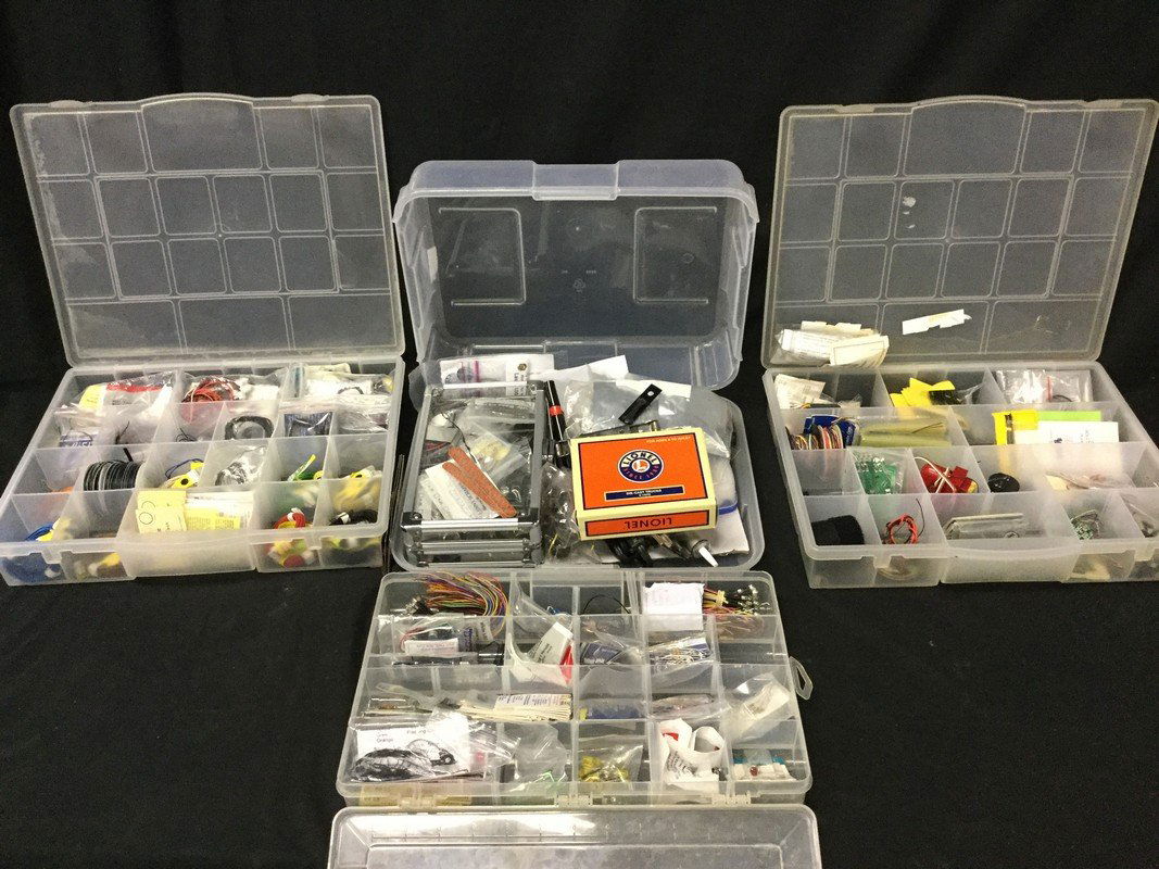 Boxes of model train parts (1 of 5)