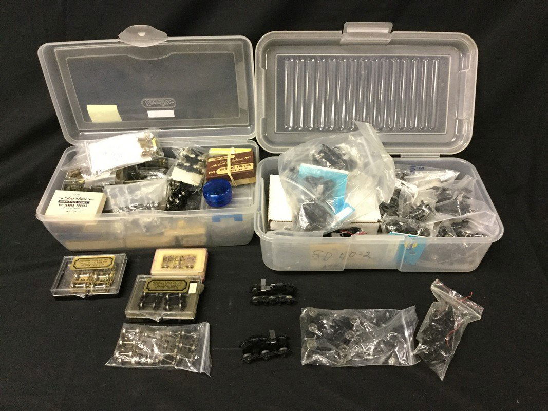Boxes of model train parts (1 of 3)