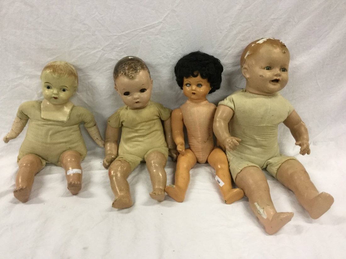 4 vintage composition dolls (1 of 1)