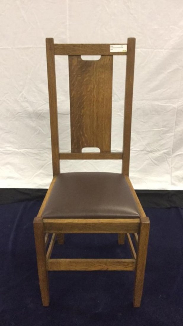 Stickley H back style side chair: Stickley H back style side chair 40" x 17" x 16"