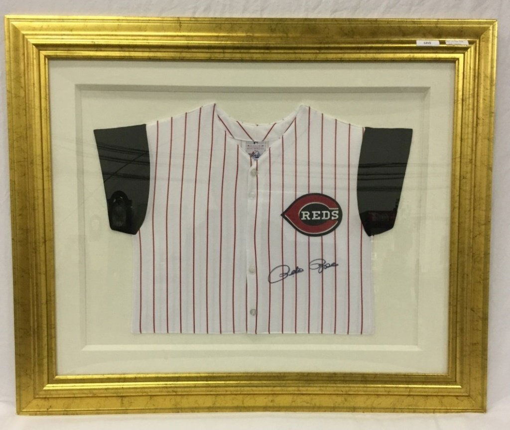 Signed framed Pete Rose jersey (1 of 2)