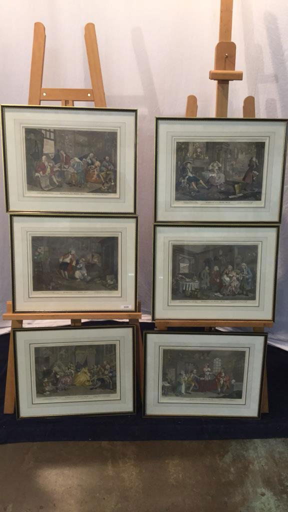 6 early 19th century hand colored engravings (1 of 7)