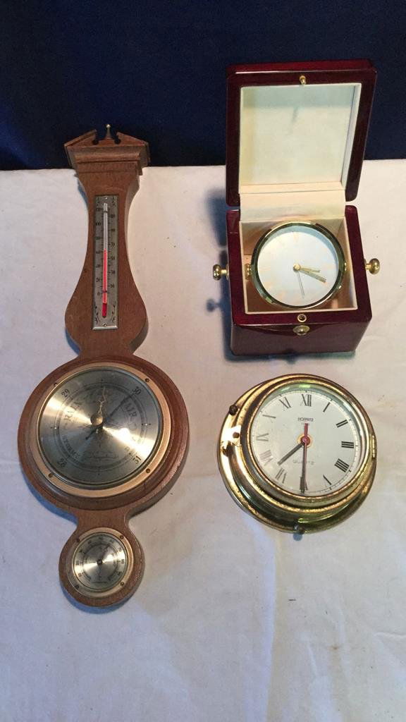 Barometer and two clocks (1 of 5)