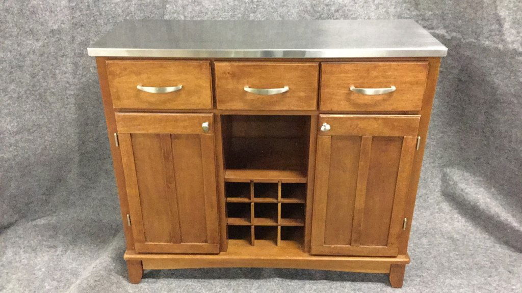 Small Kitchen Cabinet with Stainless Steel Top (1 of 4)