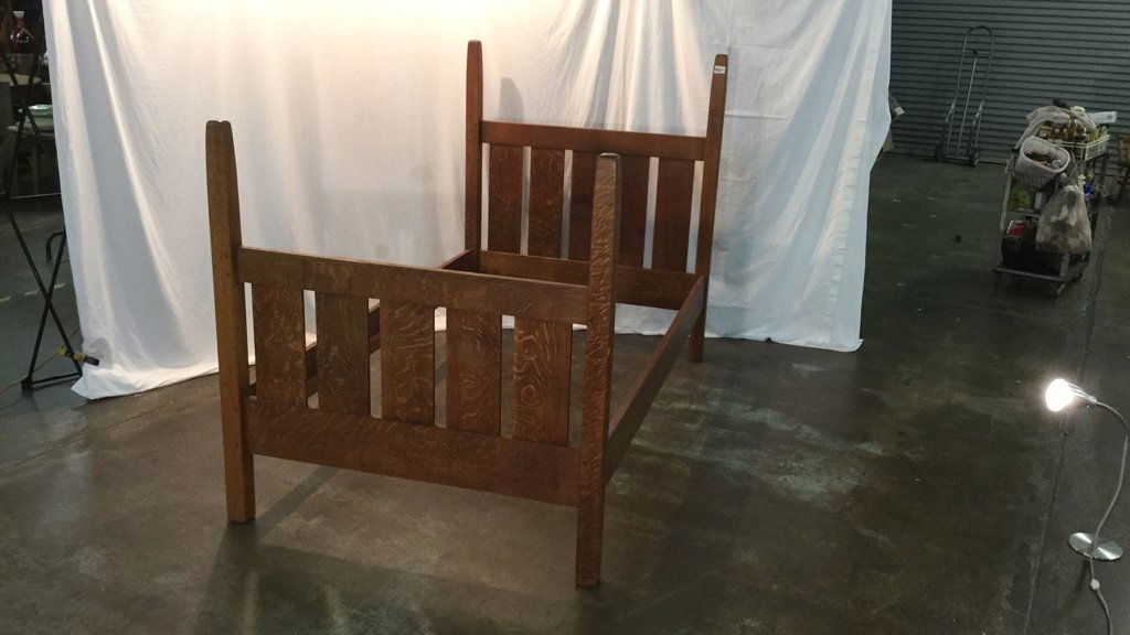 L&JG Stickley pencil post slatted twin bed (1 of 4)