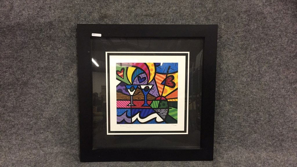 Framed Abstract Painting - Romero Britto (1 of 3)