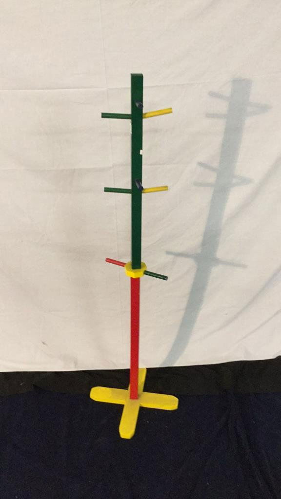 Colorful hat rack: Colorful hat rack 50" tall