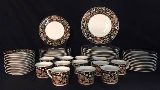 Lot of Floral and Fruit Theme China: Lot of Floral and Fruit Theme China. Service for 12. 12- 10.75" plates, 12-8.5" plates, 12-7" plates, 12-6" saucers, 12 cups. Overall good condition. Marked Villeroy & Boch. Intarsia.