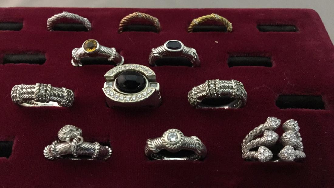Lot of Judith Ripka Rings: Lot of Judith Ripka Rings. Marked 925. Size 8.