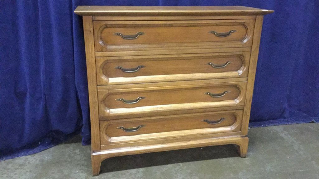 Small Walnut 4 Drawer Cabinet (1 of 4)