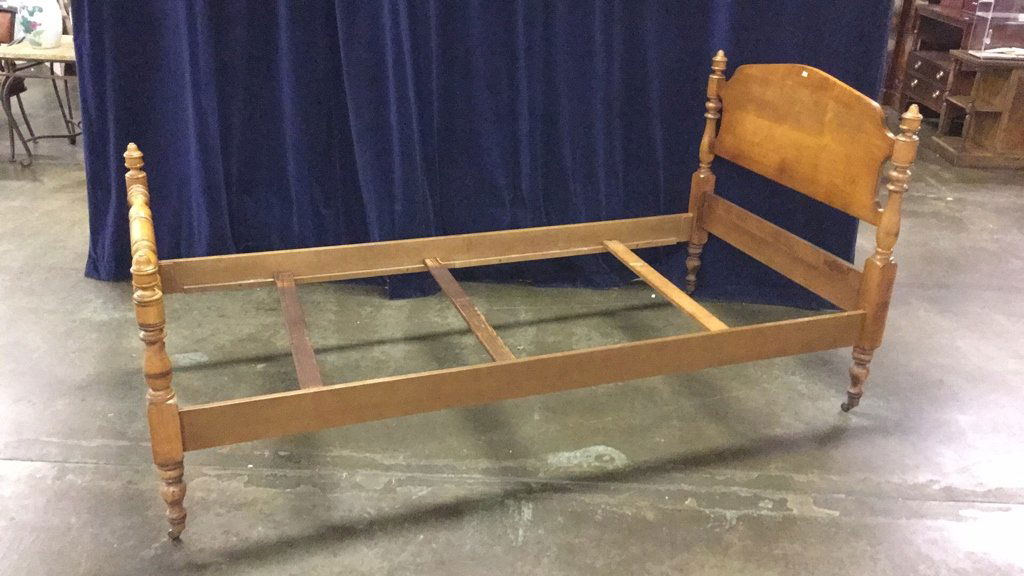 Maple single bed frame (1 of 2)
