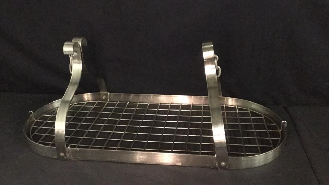Steel pot rack: Steel pot rack. 42"W 19"D