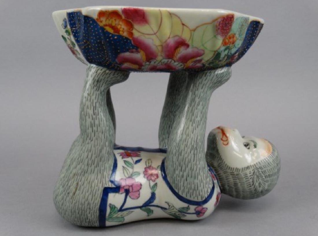Chinese famille rose monkey bowl (1 of 5)