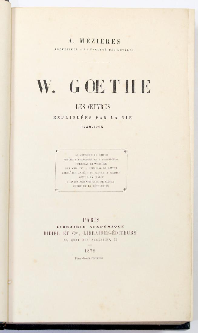[Literature]MEZIERES-W. GOETHE. LES OEUVRES EXPLIQUEES (1 of 6)