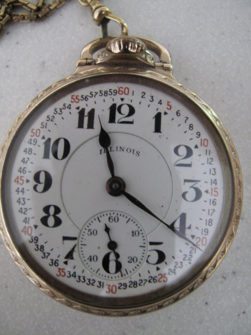 ILLINOIS BUNN SPECIAL 60 Hour Antique Pocket Watch 21J (1 of 10)