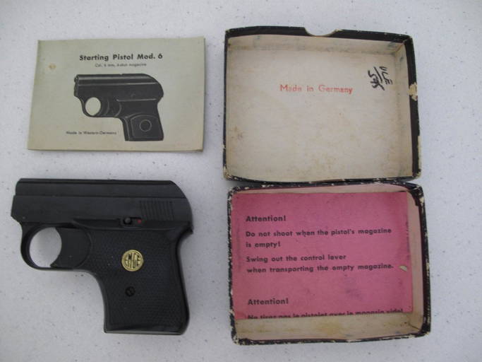 Vintage Em Ge Starter Pistol Model 6 W Box German