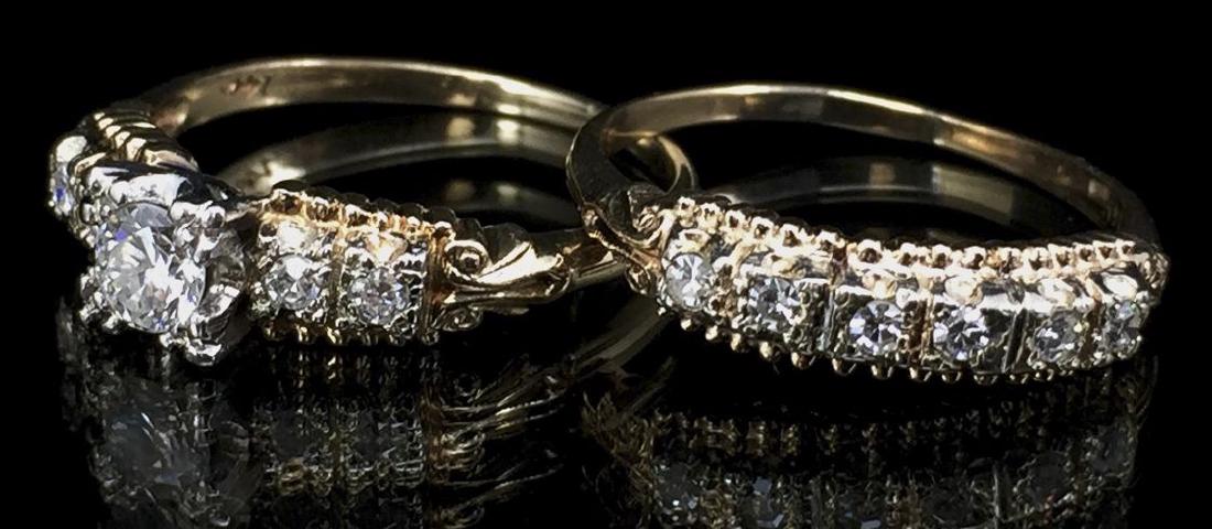 14K Gold Diamond Wedding Set (1 of 10)