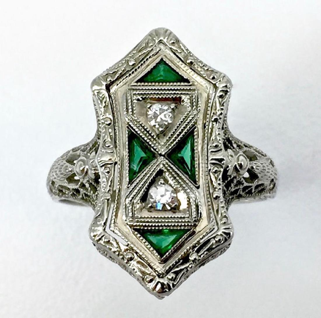 Art Deco Belais 14k Filigree Dragonfly Ring (1 of 7)