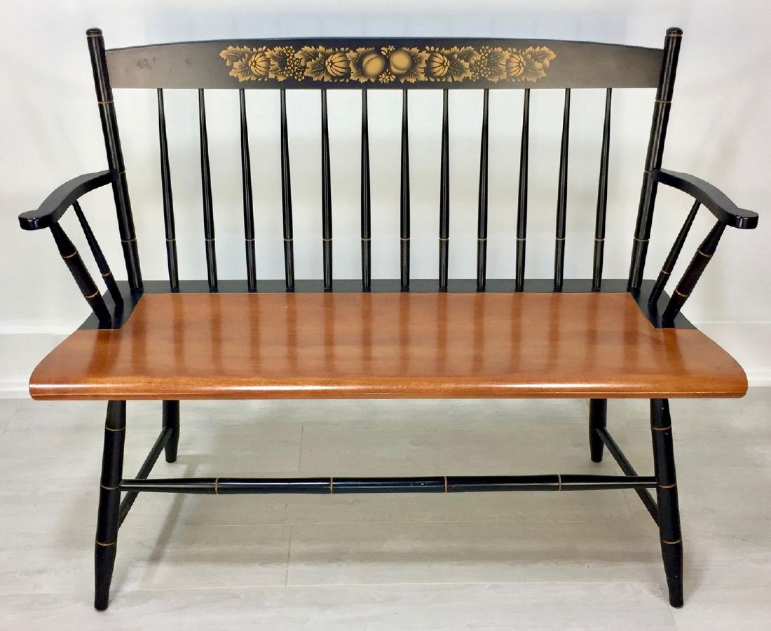 Vintage Hitchcock Furniture Co. Bench, in Black Harvest Apr 09, 2017