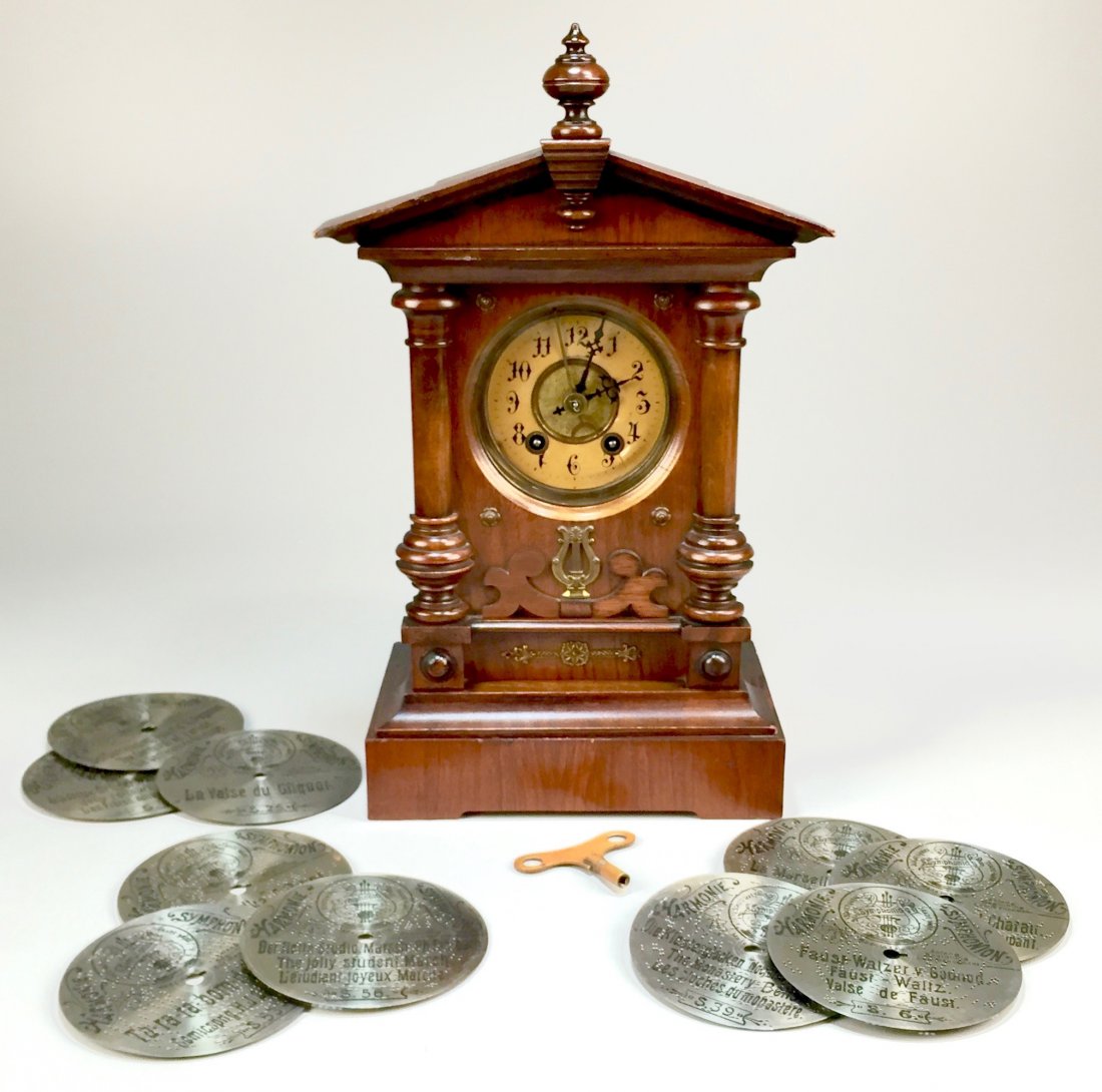 Antique German Symphonian Music Mantel Clock (1 of 10)