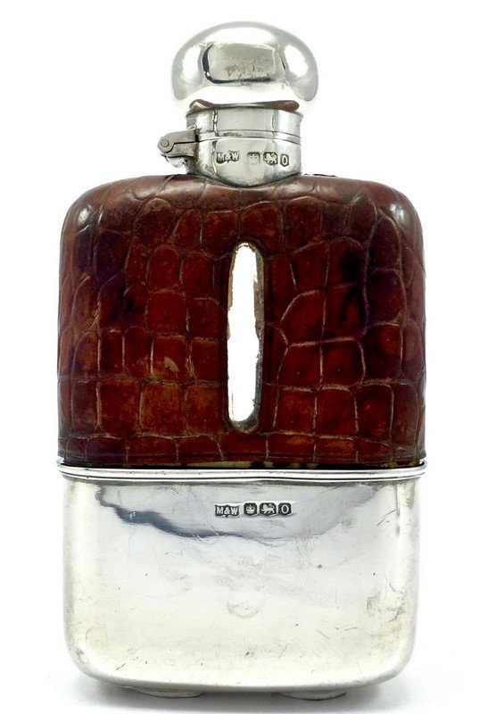 Sheffield Sterling Silver Flask (1 of 10)