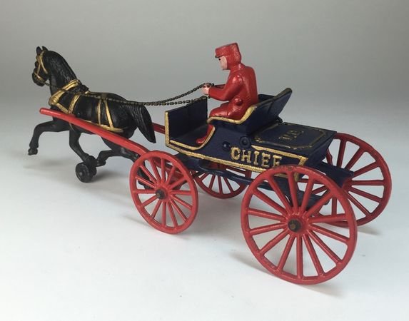 Vintage Cast Iron Toy One-Horse Fire Wagon for the (1 of 10)