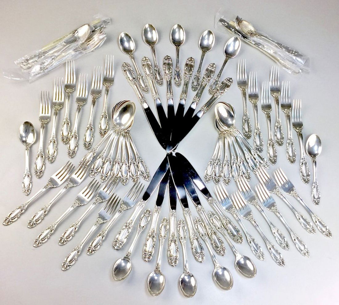 Towle Sterling Silver 1973 Grand Duchess Flatware Set (1 of 10)