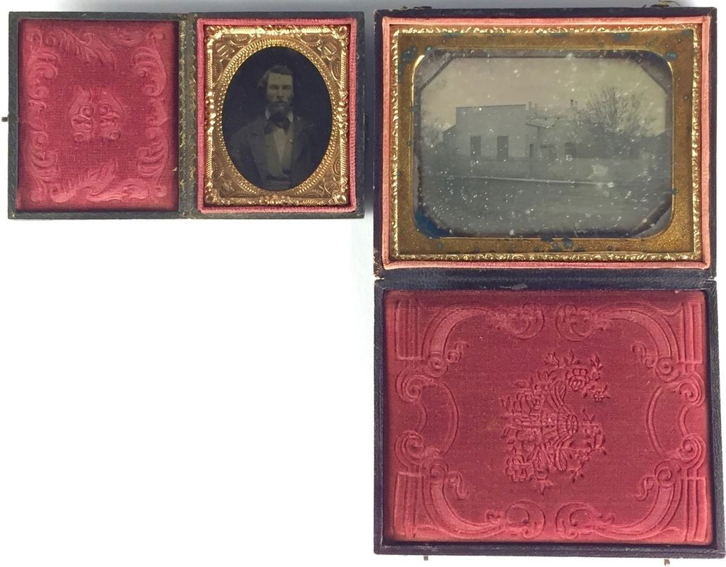 Antique Daguerreotypes in Leather-Covered Cases (1 of 6)