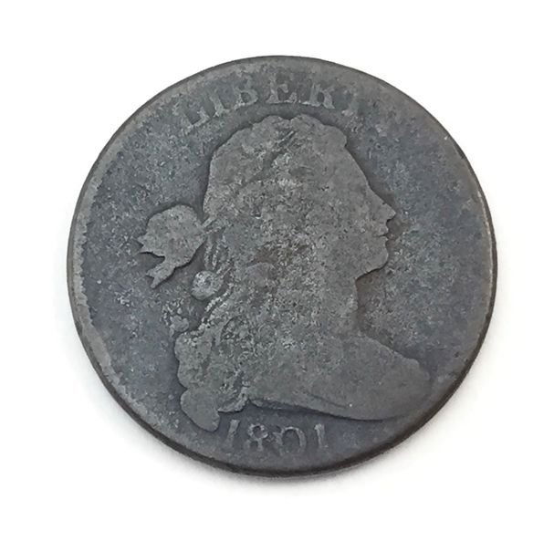 1801 Draped Bust Large Cent US Coin (1 of 2)