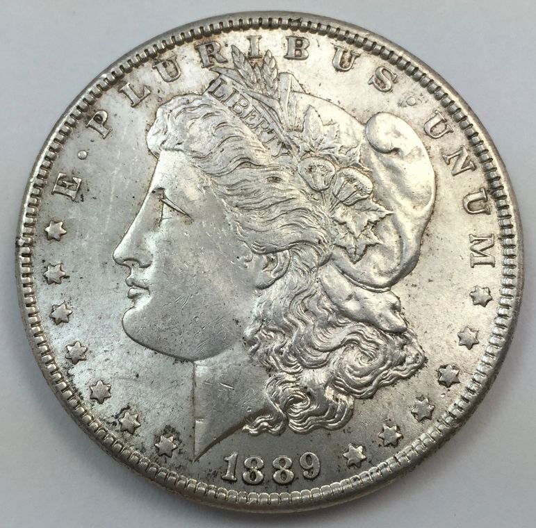 1889 Morgan US Silver Dollar Coin (1 of 2)