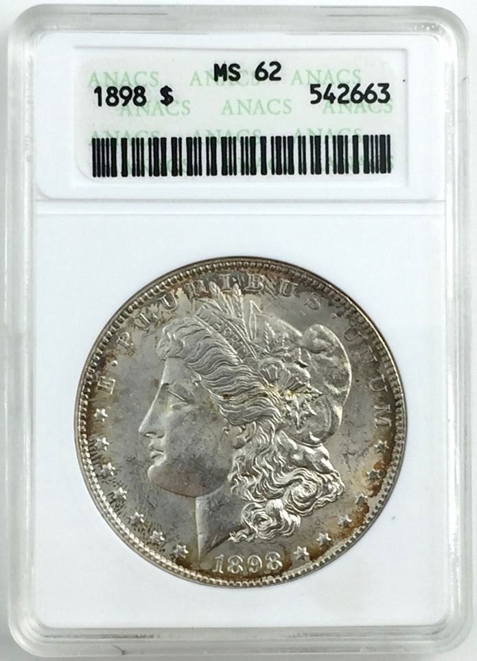 1898 ANACS Morgan US Silver Dollar Coin (1 of 2)