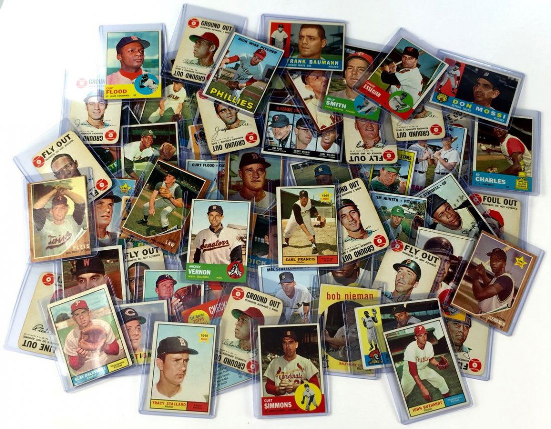 Big Lot of Topps Baseball Cards from 1950s and 60s (1 of 9)