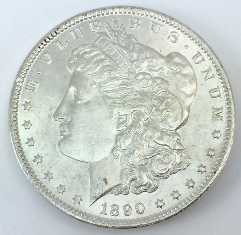 1890 Morgan US Silver Dollar Coin (1 of 2)