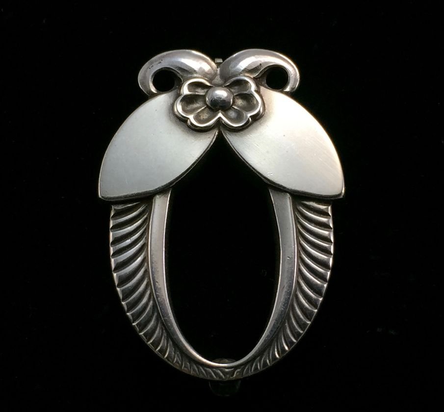 Georg Jensen Sterling Silver Cactus Pin (1 of 4)